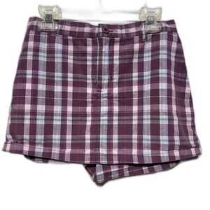 Vintage Cherokee Mini Skirt Skort Shorts Purple Plaid Y2K Girls sz Large 10/12